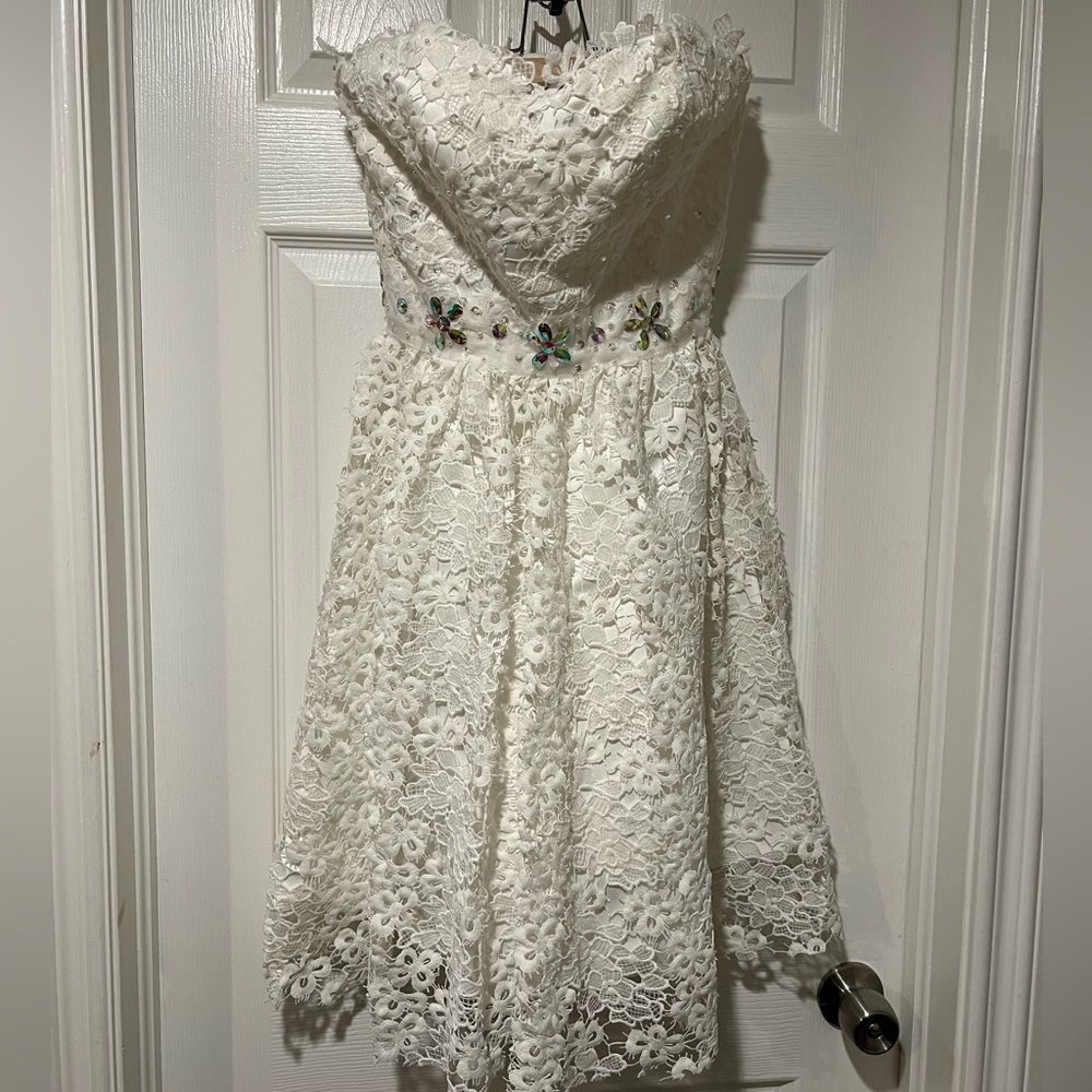 White Lace Prom Dress